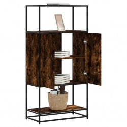 Sonata H Висока етажерка опушен дъб 68x35x139cm Обработено дърво и метал - Corpuri, vitrine, biblioteci modulare