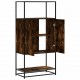 Sonata H Висока етажерка опушен дъб 68x35x139cm Обработено дърво и метал
