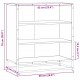Sonata H Шкаф Grey Sonoma 68x35x76 cm Изработена дървесина и метал