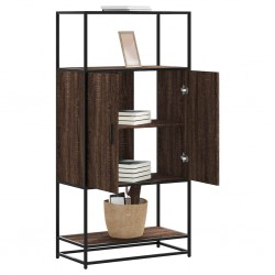 Sonata H Висока етажерка Кафяв дъб 68x35x139 cm Обработено дърво и метал - Corpuri, vitrine, biblioteci modulare