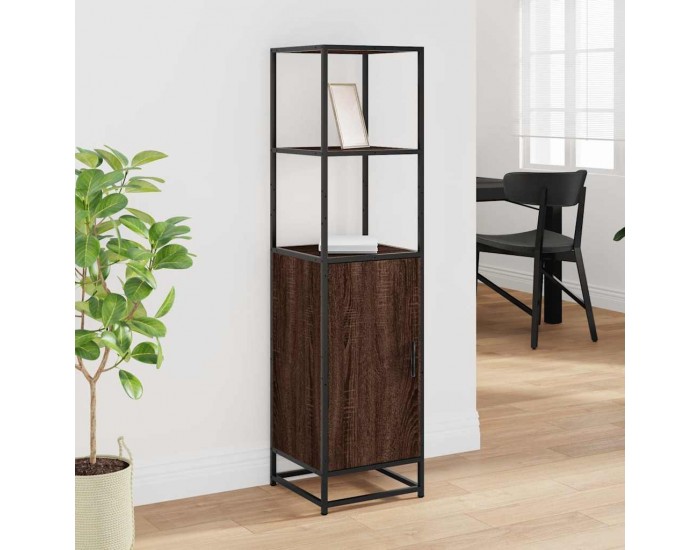 Sonata H Висока дъска Кафяв дъб 35,5x35x139 cm Обработено дърво и метал