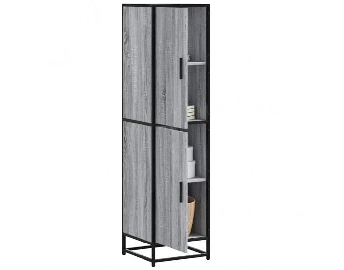 Sonata H Висока дъска Grey Sonoma 35,5x35x139cm Обработено дърво и метал
