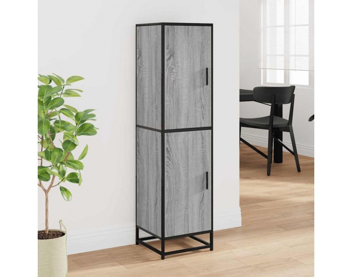 Sonata H Висока дъска Grey Sonoma 35,5x35x139cm Обработено дърво и метал