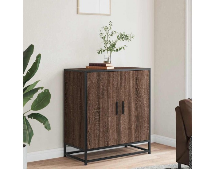 Sonata H Бюфет Кафяв дъб 68x35x76 cm Изработена дървесина и метал