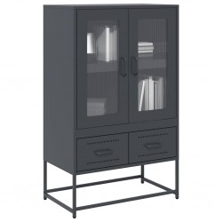 Sonata H Висок шкаф, антрацит, 68x39x111,5 см, стомана - Corpuri, vitrine, biblioteci modulare