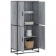 Sonata H Висока дъска Grey Sonoma 68x35x139 cm Инженерна дървесина