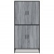 Sonata H Висока дъска Grey Sonoma 68x35x139 cm Инженерна дървесина