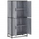 Sonata H Висока дъска Grey Sonoma 68x35x139 cm Инженерна дървесина