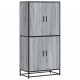 Sonata H Висока дъска Grey Sonoma 68x35x139 cm Инженерна дървесина