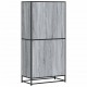 Sonata H Висока дъска Grey Sonoma 68x35x139 cm Инженерна дървесина