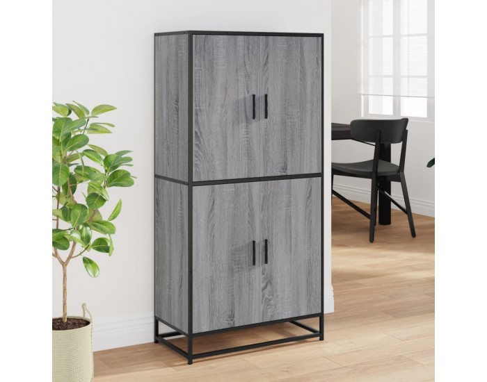 Sonata H Висока дъска Grey Sonoma 68x35x139 cm Инженерна дървесина