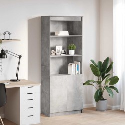 Sonata H Висок шкаф, бетонно сив, 70x35x180 см, инженерно дърво - Corpuri, vitrine, biblioteci modulare