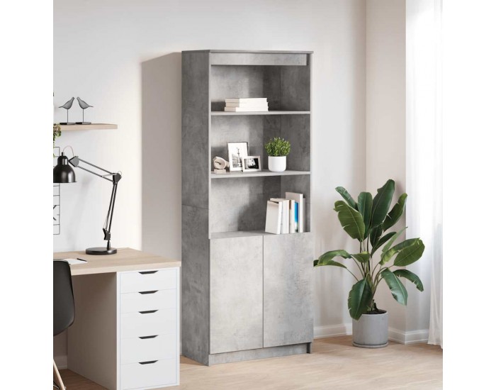 Sonata H Висок шкаф, бетонно сив, 70x35x180 см, инженерно дърво
