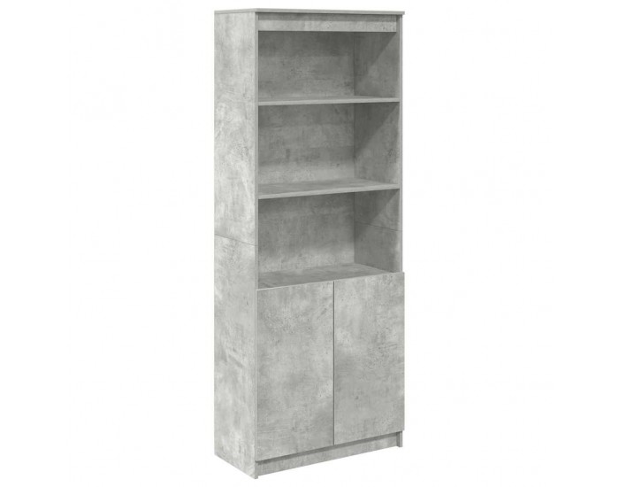 Sonata H Висок шкаф, бетонно сив, 70x35x180 см, инженерно дърво