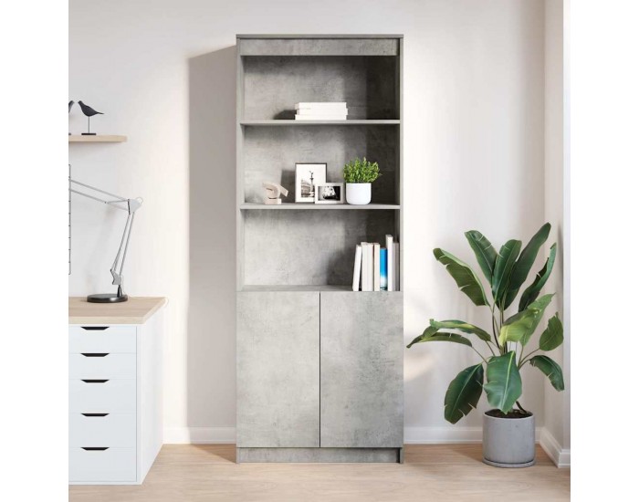 Sonata H Висок шкаф, бетонно сив, 70x35x180 см, инженерно дърво