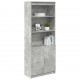 Sonata H Висок шкаф, бетонно сив, 70x35x180 см, инженерно дърво