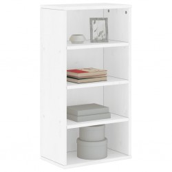 Sonata H Страничен шкаф ODDA White 40x24x79 cm Масивна дървесина Бор - Corpuri, vitrine, biblioteci modulare