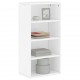 Sonata H Страничен шкаф ODDA White 40x24x79 cm Масивна дървесина Бор