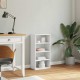 Sonata H Страничен шкаф ODDA White 40x24x79 cm Масивна дървесина Бор