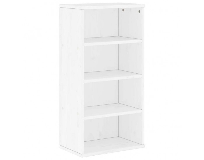 Sonata H Страничен шкаф ODDA White 40x24x79 cm Масивна дървесина Бор