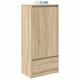 Sonata H Шкаф с чекмеджета, дъб сонома 55,5x34x119,5 см, инженерно дърво