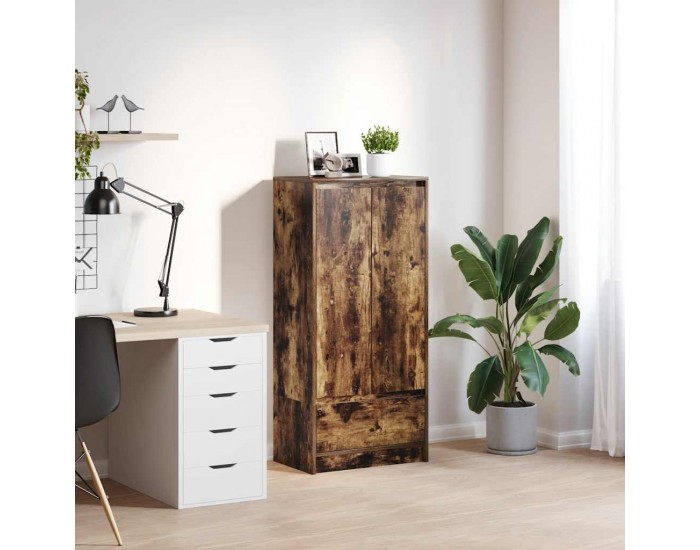 Sonata H Шкаф с чекмеджета, опушен дъб 55,5x34x119,5 см, инженерно дърво