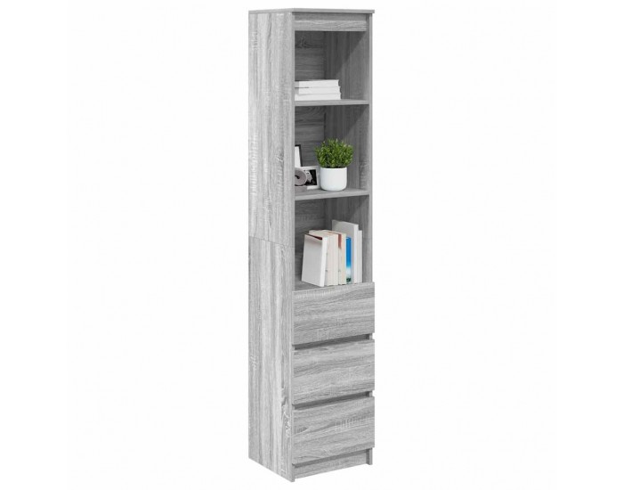 Sonata H Висока дъска сив сонома 37,5x35x180 см инженерно дърво