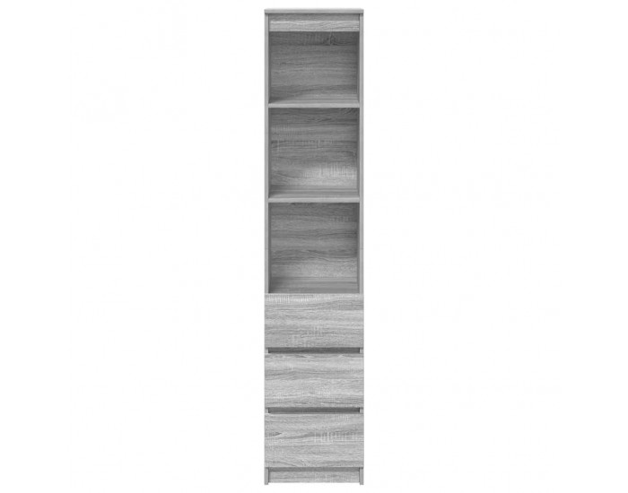Sonata H Висока дъска сив сонома 37,5x35x180 см инженерно дърво
