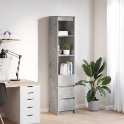 Sonata H Висока дъска Concrete Grey 37,5x35x180 cm Инженерна дървесина - Corpuri, vitrine, biblioteci modulare