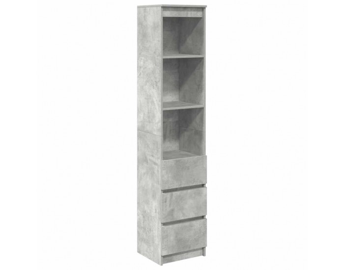 Sonata H Висока дъска Concrete Grey 37,5x35x180 cm Инженерна дървесина