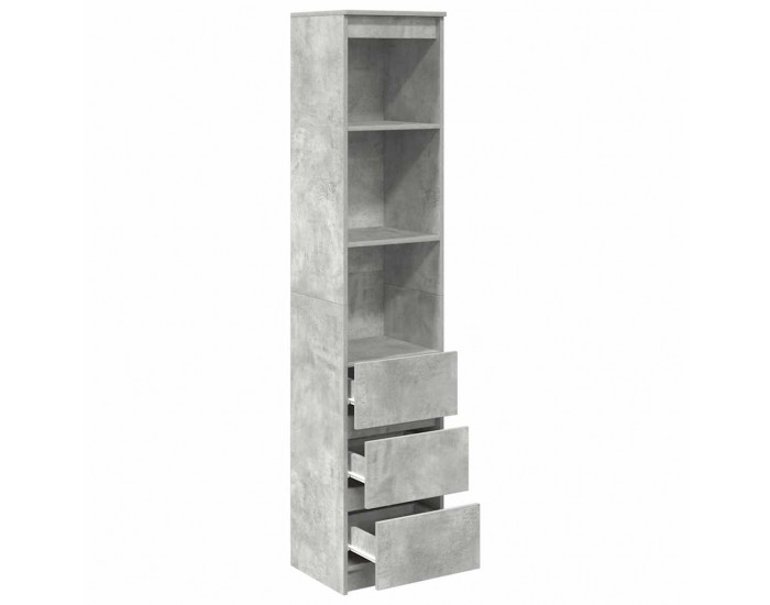 Sonata H Висока дъска Concrete Grey 37,5x35x180 cm Инженерна дървесина
