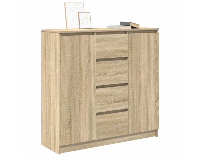 Sonata H Бюфет с чекмеджета, дъб сонома 100,5x35x98,5 см инженерно дърво