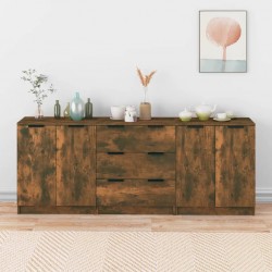 Sonata H Бюфет от 3 части, опушен дъб, инженерно дърво - Living