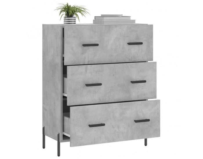 Sonata Servantă, gri beton, 69,5x34x90 cm, lemn compozit