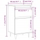 Sonata H Бюфет бетонно сив 40x35x70 см инженерно дърво