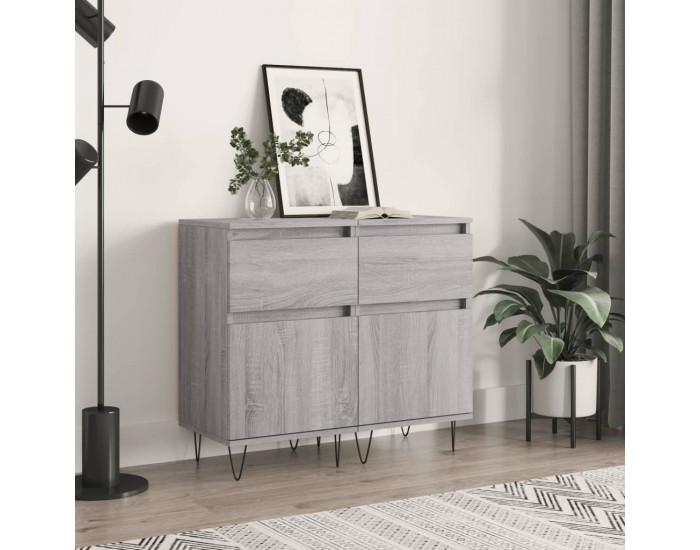 Sonata H Бюфети 2 бр сив сонома 40x35x70 см инженерно дърво