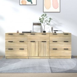 Sonata H Бюфет от 3 части, сонома дъб, инженерно дърво - Living