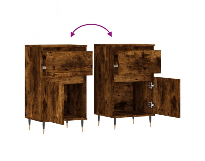 Sonata H Бюфет опушен дъб 40x35x70 см инженерно дърво