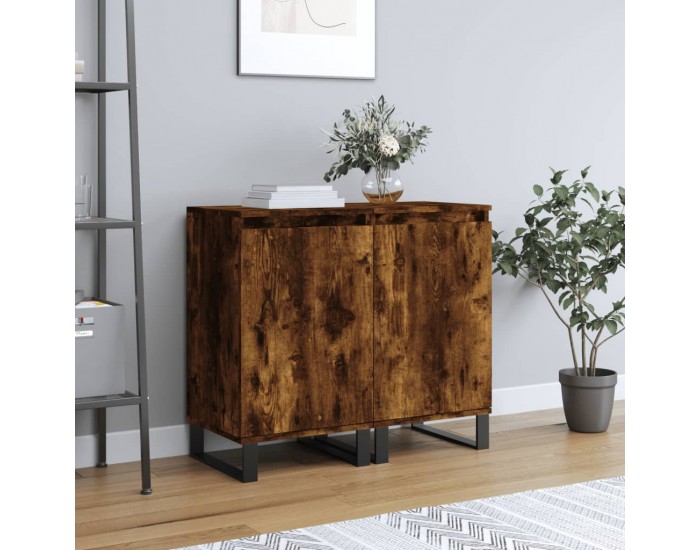 Sonata H Бюфети 2 бр опушен дъб 40x35x70 см инженерно дърво