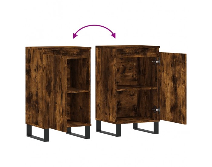 Sonata H Бюфети 2 бр опушен дъб 40x35x70 см инженерно дърво