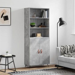 Sonata H Висок шкаф, бетонно сив, 69,5x34x180 см, инженерно дърво - Corpuri, vitrine, biblioteci modulare