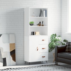 Sonata H Висок шкаф, бял, 69,5x34x180 см, инженерно дърво - Corpuri, vitrine, biblioteci modulare