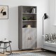 Sonata Dulap înalt, gri sonoma, 69,5x34x180 cm, lemn compozit