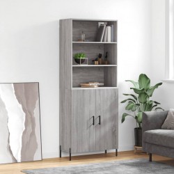 Sonata H Висок шкаф, сив сонома, 69,5x34x180 см, инженерно дърво - Corpuri, vitrine, biblioteci modulare