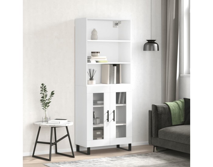 Sonata Dulap înalt, alb, 69,5x34x180 cm, lemn compozit