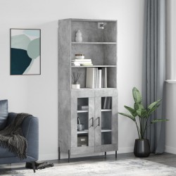 Sonata H Висок шкаф, бетонно сив, 69,5x34x180 см, инженерно дърво - Corpuri, vitrine, biblioteci modulare