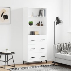 Sonata H Висок шкаф, бял, 69,5x34x180 см, инженерно дърво - Corpuri, vitrine, biblioteci modulare
