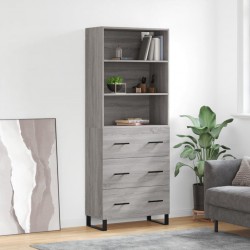 Sonata H Висок шкаф, сив сонома, 69,5x34x180 см, инженерно дърво - Corpuri, vitrine, biblioteci modulare