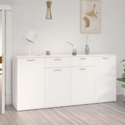 Sonata H Бюфет, бял, 160x36x75 см, инженерно дърво - Living