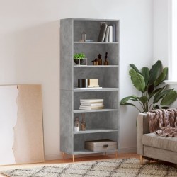 Sonata H Висок шкаф, бетонно сиво, 69,5x32,5x180 см, инженерно дърво - Corpuri, vitrine, biblioteci modulare
